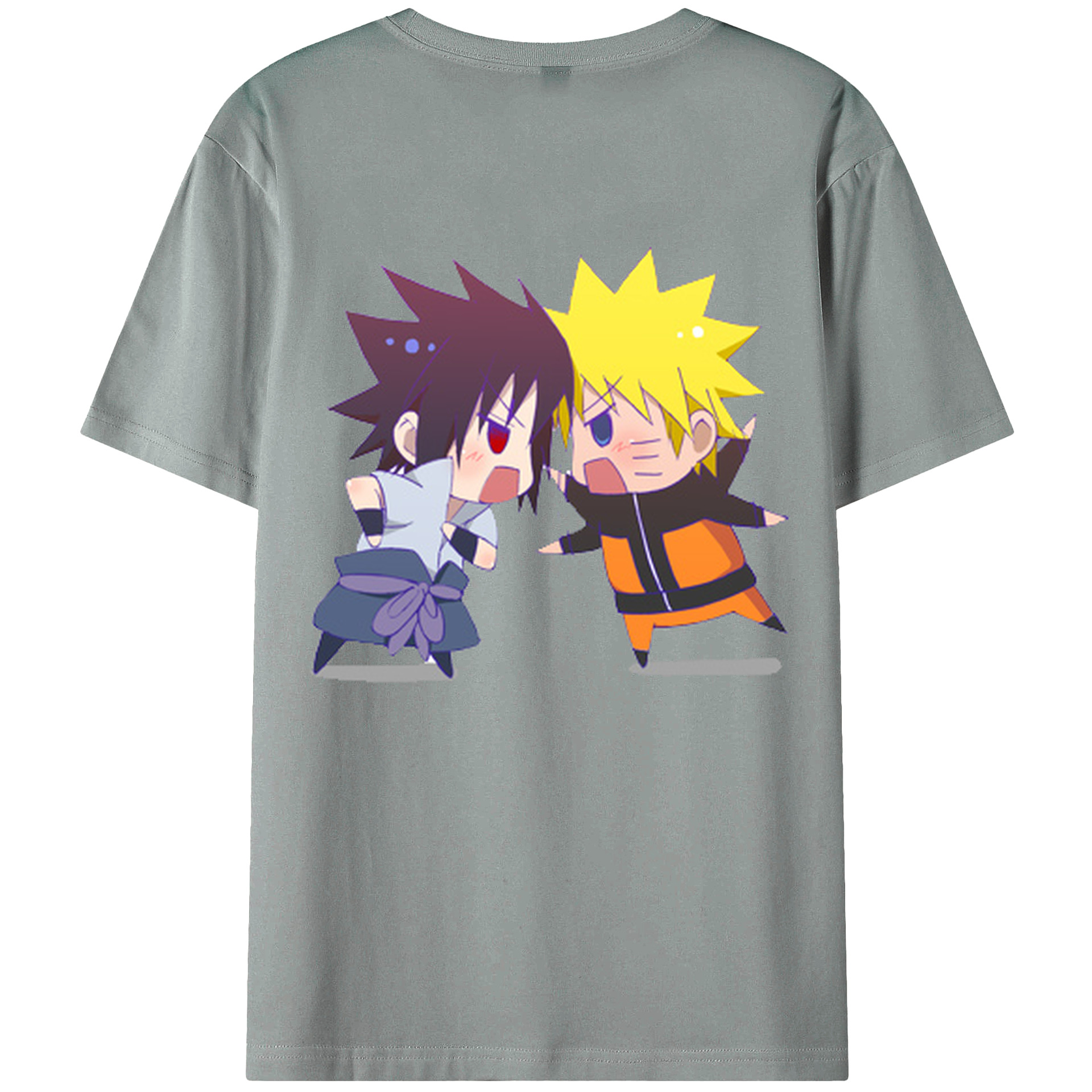 （画像用） NARUTO -ナルト- うずまき ナルト Uzumaki Naruto 綿100％ メンズ半袖Tシャツ（バックプリント） 通気性